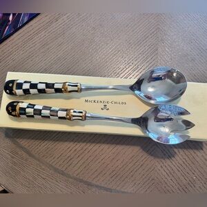 MacKenzie-Childs Courtly Check Casserole Fork and Serving Spoon